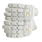 Castle white and gold cricket batting gloves